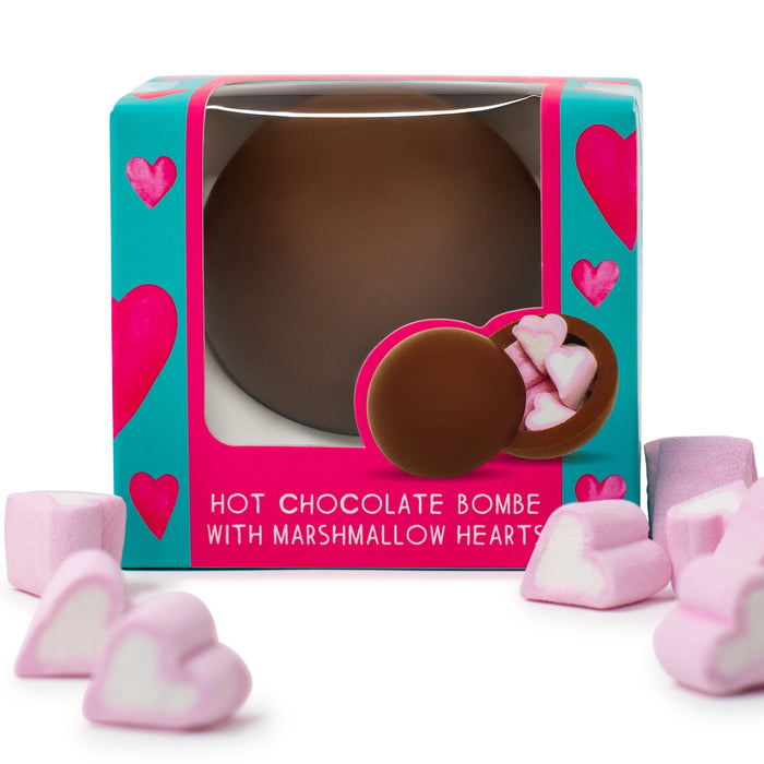 Heart Hot Chocolate And Marshmallow Bombes