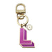 Letterpop Enamel Keyring L Purple