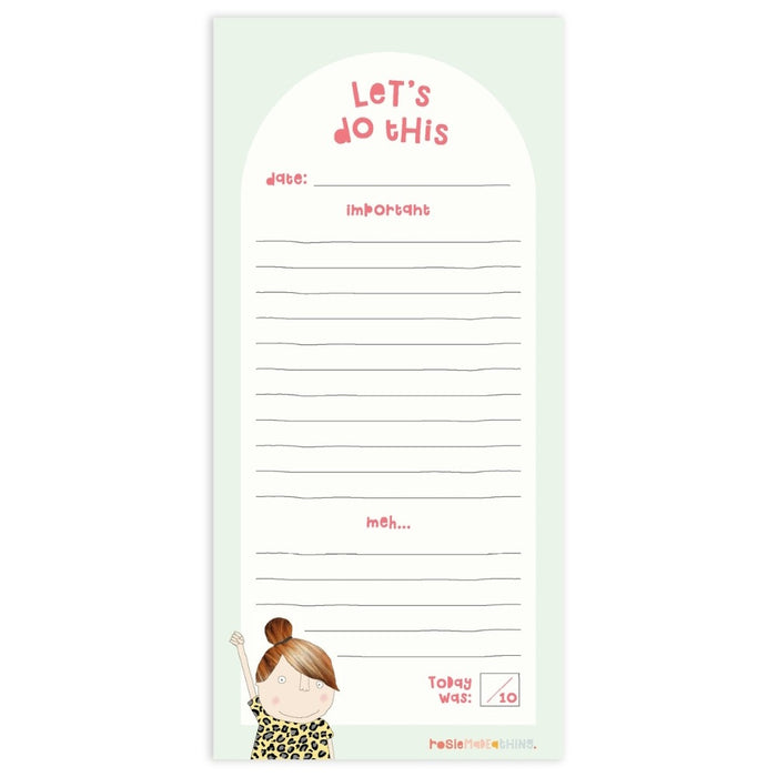 Lets Do This Jotter Note Pad Reminder List