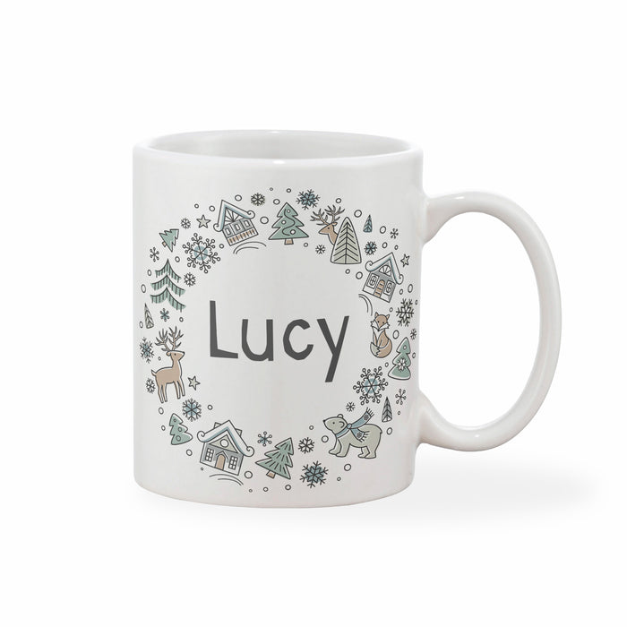 Scandi Christmas Personalised Mug