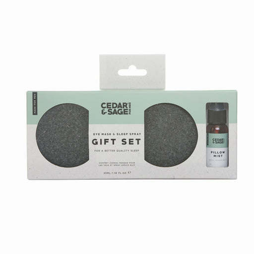 Cedar & Sage Men's Eye Mask & Sleep Spray Gift Set