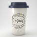 Floral Personalised Name Eco Coffee Travel Mug