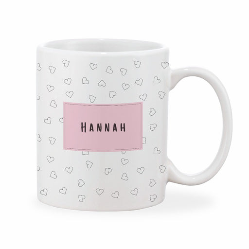 Scattered Hearts Personalised Mug