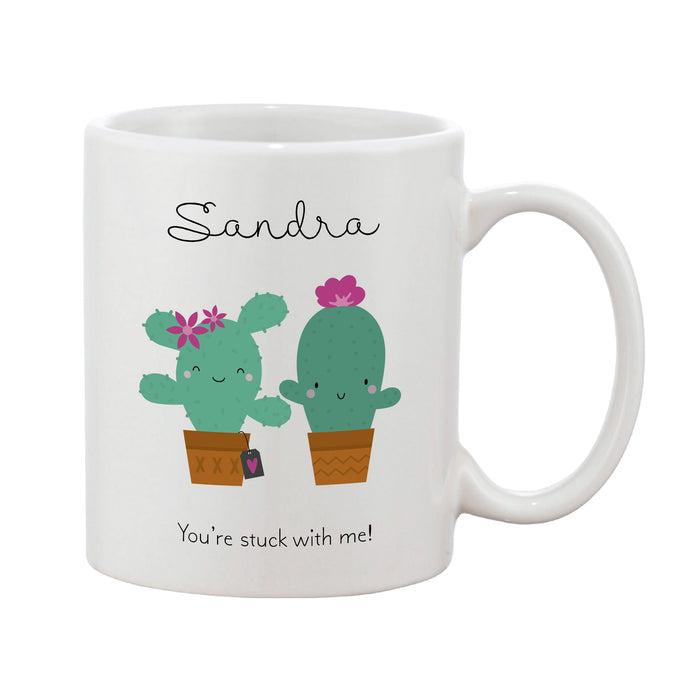 Cactus Personalised Name & Message Mug
