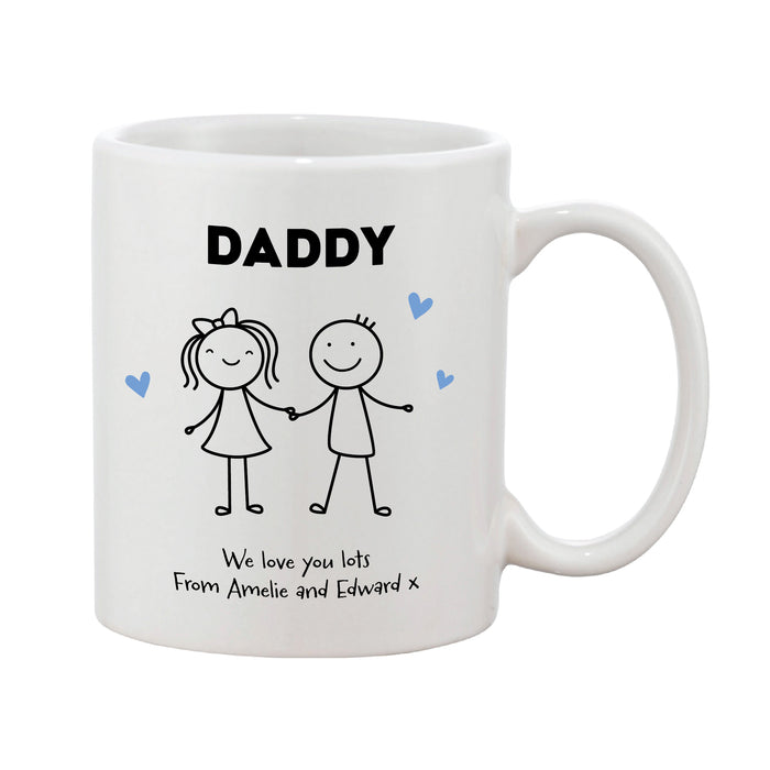 Personalised Stick People Personalised Father's Day Mug (Various Designs)