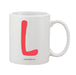 Funky Initial Mug (Personalised Message Optional - Various Colours)