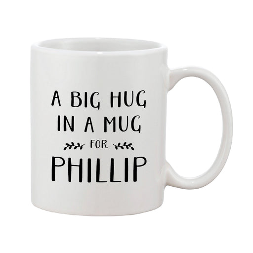 Big Hug In A Mug Black & White Personalised Mug