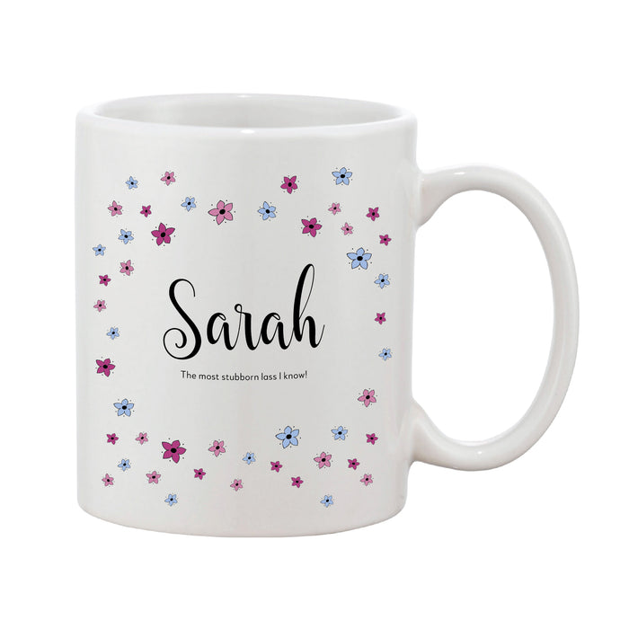 Ditsy Floral Mother's Day Mug With Personalised Message (Various Colours)