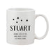 Black & White Star Mug With Personalised Message