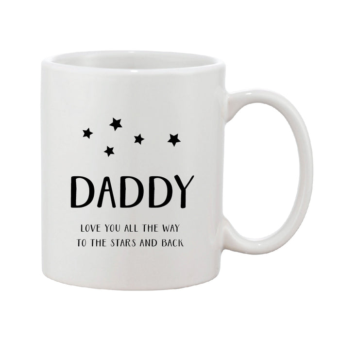 Black & White Star Mug With Personalised Message