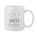 Grey & Pink Star Mug With Personalised Message