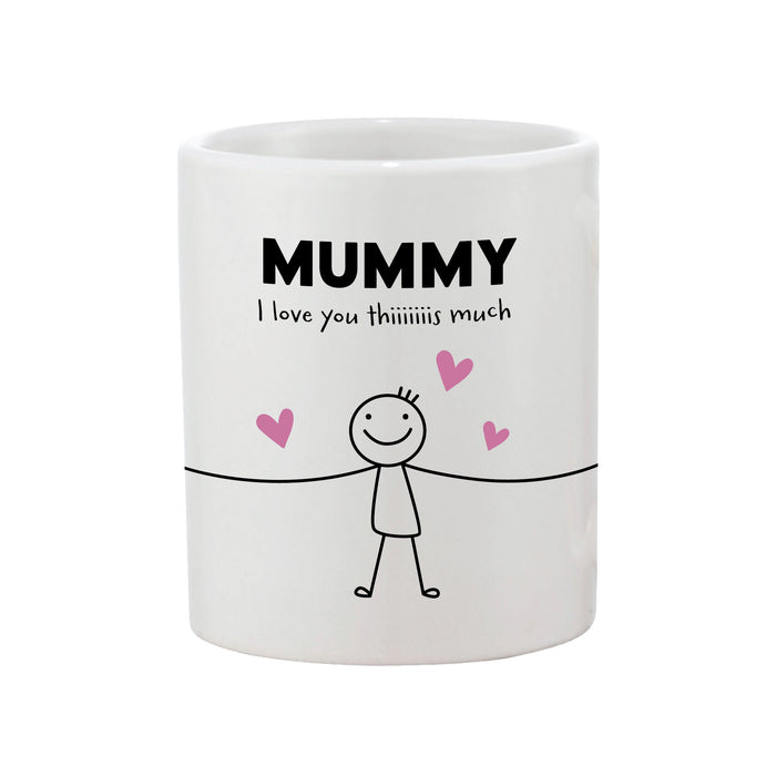 personalised I love  you mummy mug