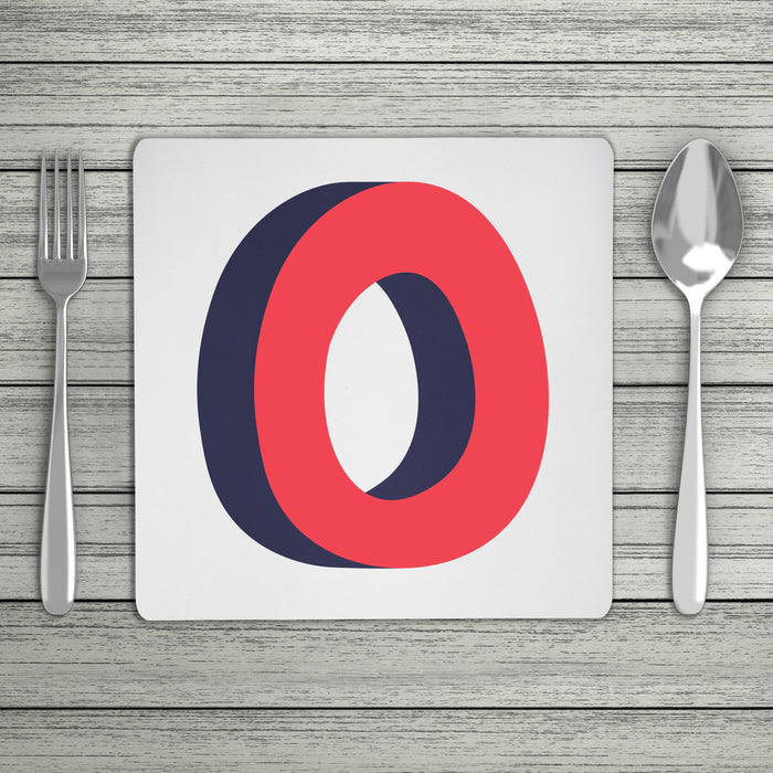 Bright 3D Personalised Initial Placemat (Mix & Match Colours)