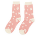 Ladies Bamboo Socks - Dusky Pink Cat Paw Print
