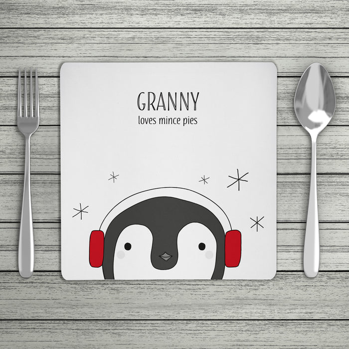 Personalised Penguin Placemat