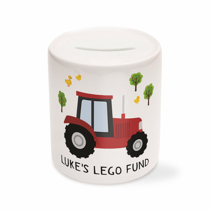 Children's Personalised Tractor Money Box