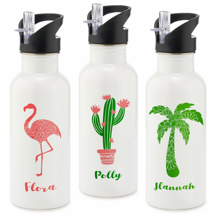 Personalised Tropical Summery Water Bottles