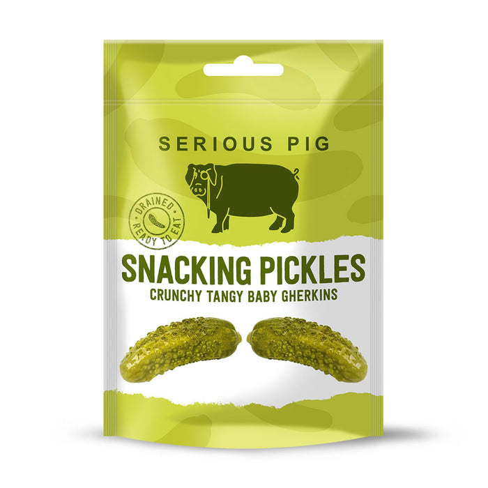 Serious Pig Snacking Pickles Baby Gherkins