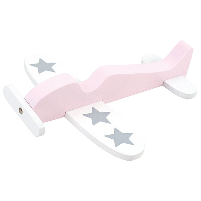 Wooden Pink Star Plane Toy