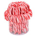 Red and white fruit flavoured candy canes