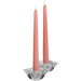 Pair Of Tapered Candles - Rose Pink, Bright Pink, Grey Or Teal