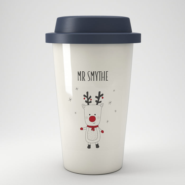 Personalised Rudolph Coffee Cup