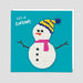 Snowman Reversible Sequin Christmas Card