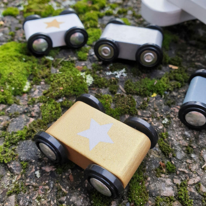 Silver Car Wooden Roller Toy