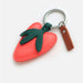 The 'Strawberry Hearts' Letterbox Gift Box Vegan Leather Key Ring Fob