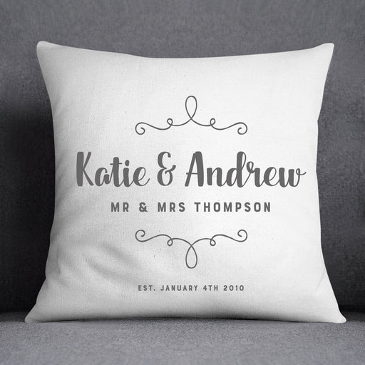 Personalised Wedding Cushion Gift