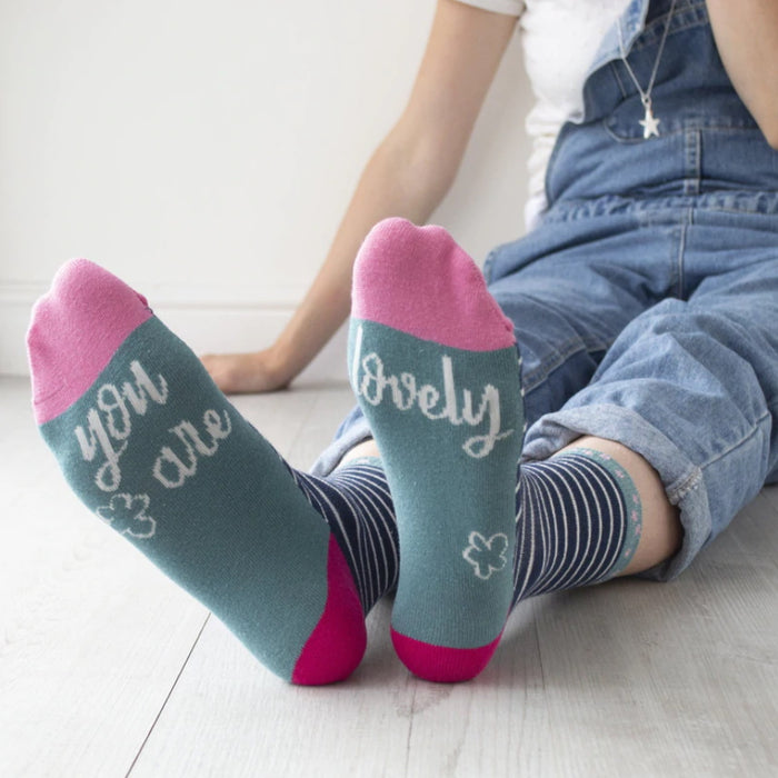 Women's Slogan Socks - Various Designs You Are Lovely