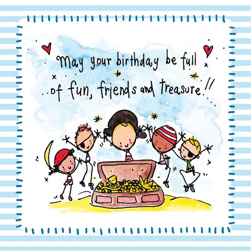 Birthday Card Fun, Friends and Treasure