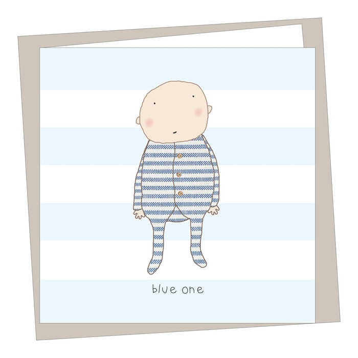 "Blue One" New Baby Card