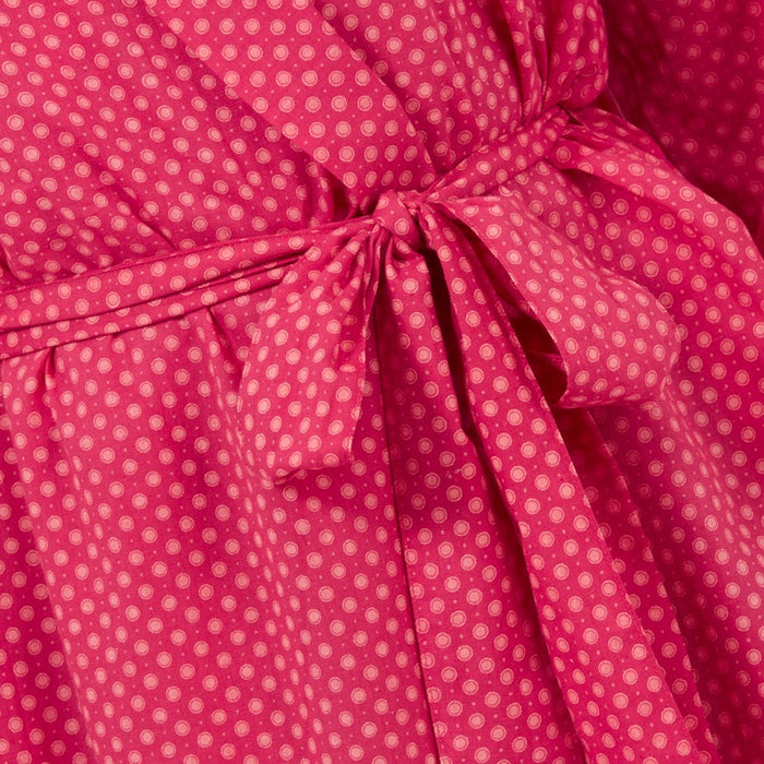 Coral Polka Dot Cotton Kimono
