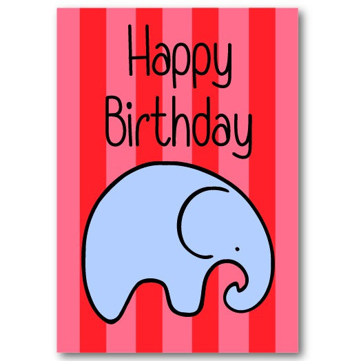 "Elephant" Happy Birthday Card