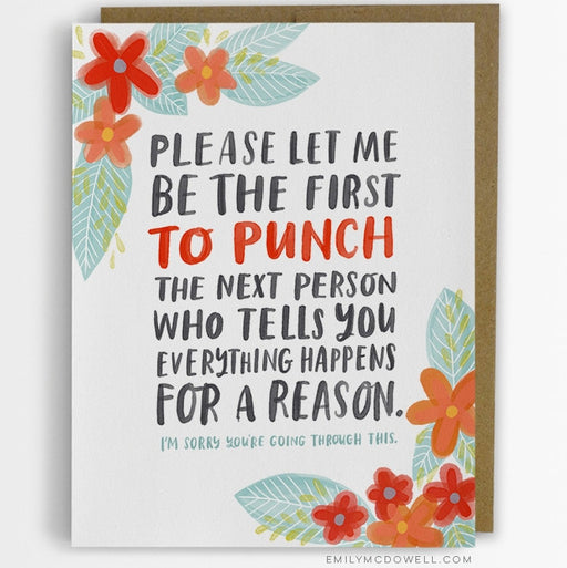 'Everything Happens For A Reason' Empathy Card