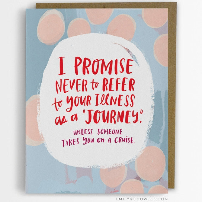 'Illness Is Not A Journey' Empathy Card