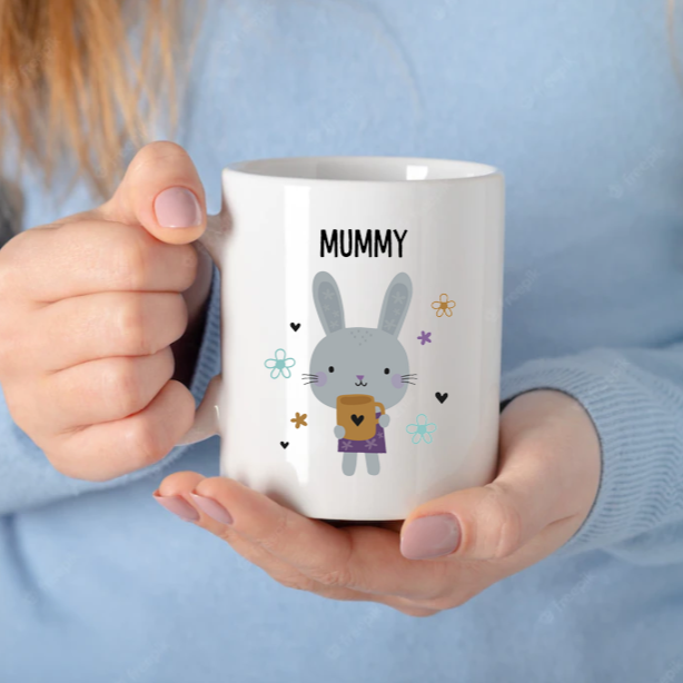 Personalised Bunny Family Mugs