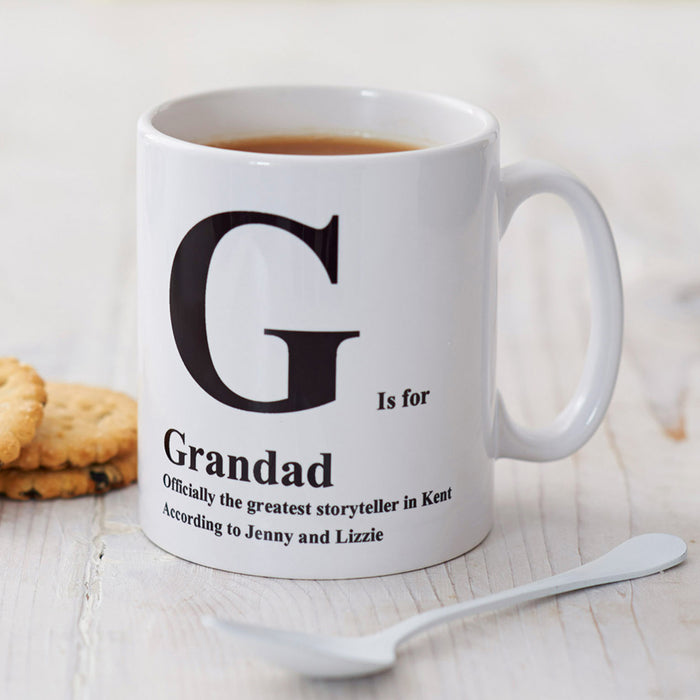 Father's Day Personalised Initial Mug