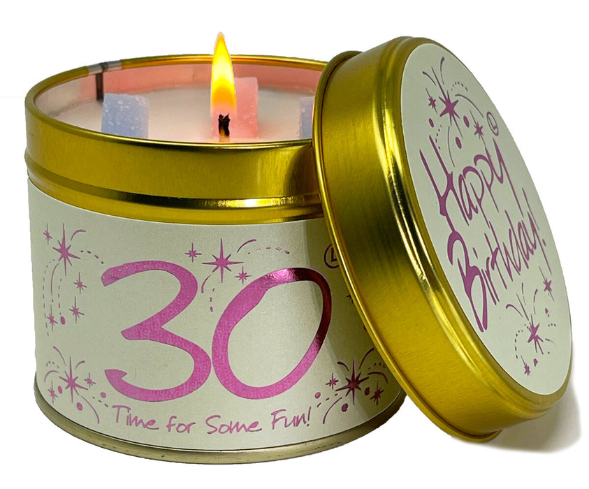 Happy Birthday Candle Tins - Milestone Ages 30