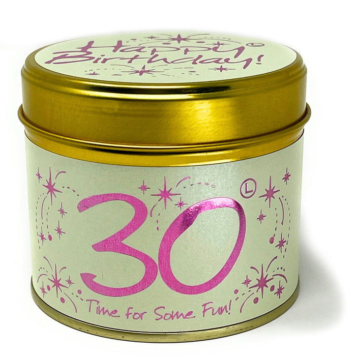 Happy Birthday Candle Tins - Milestone Ages 30
