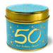 Happy Birthday Candle Tins - Milestone Ages 50