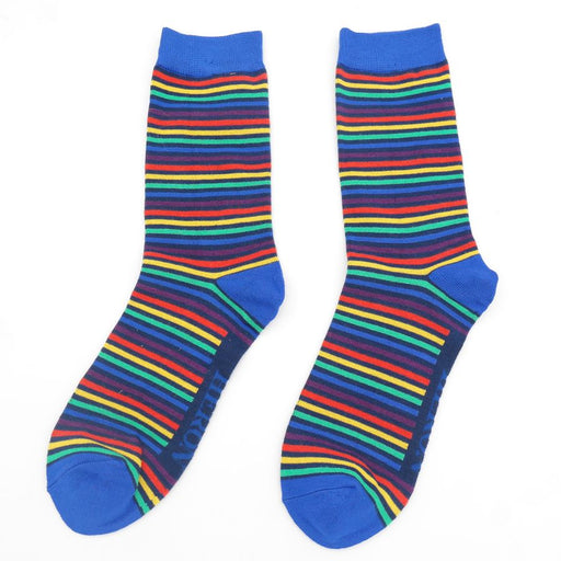 Men's Vibrant Stripes Bamboo Socks