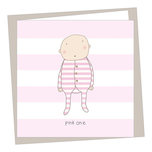 "Pink One" New Baby Card