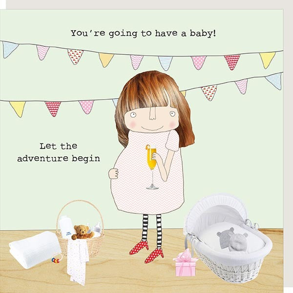 baby shower pregnant card
