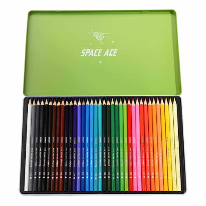 Space Age 36 Colouring Pencils In A Tin