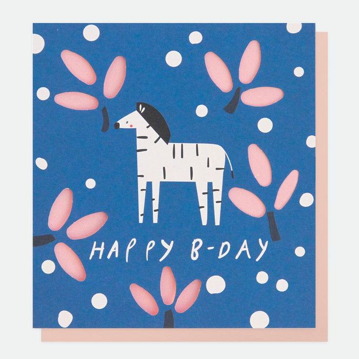 zebra birthday card